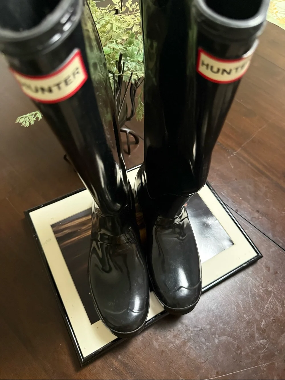 Hunter women Tall Gloss Rain & Snow Boots - Black